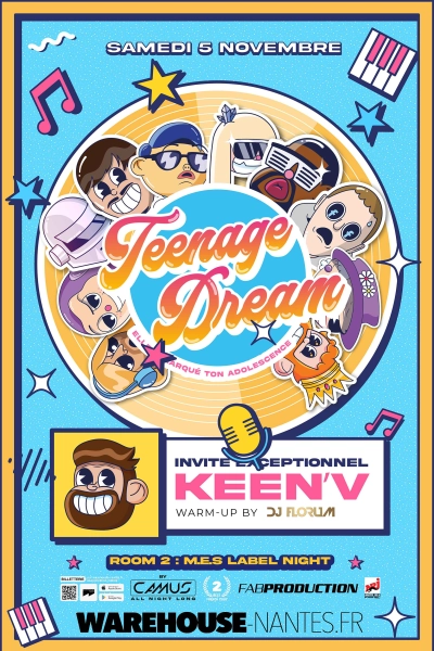 Teenage Dream invite Keen'V