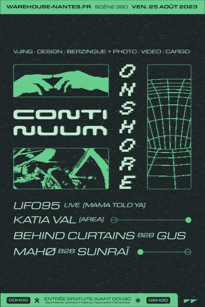 Continuum x Onshore : UFO95 live + Katia Val + Scène 360°- Boiler Room !