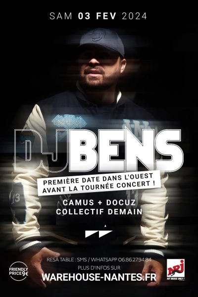 DJ Bens - Première date dans l'ouest avant la tournée concert !