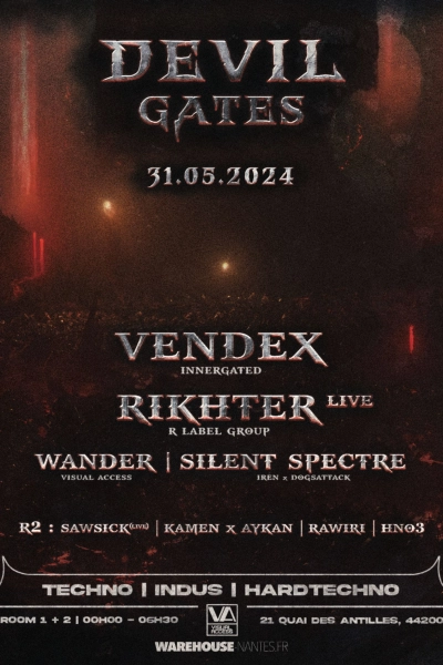 Devil Gates : Belial's Temple w/ Vendex, Rikhter (Live), Wander, Silent Spectre & More
