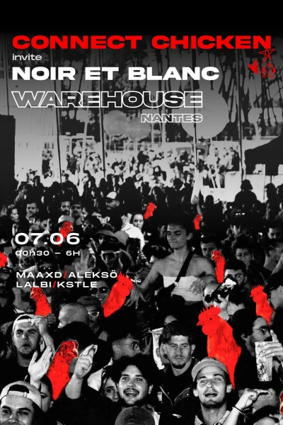 Connect Ckicken invite Noir & Blanc