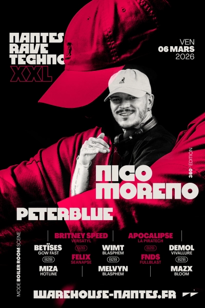 Nantes Rave Techno XXL w/ Nico Moreno, Peterblue & more