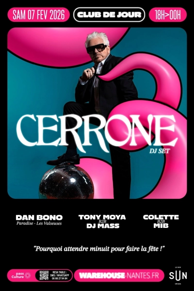 Club de Jour invite CERRONE (dj set)