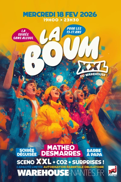 La BOUM XXL du Warehouse - La soirée sans alcool réservée aux 13-17 ans