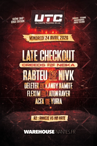 Ultimate Techno Club w/ Late Checkout (Creeds & Neika), Rabteu f2f NIVK & more