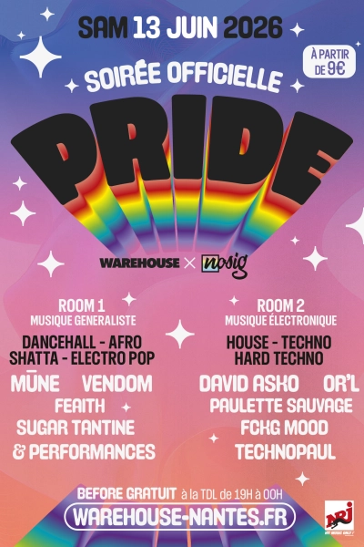 PRIDE 2026 - La soirée officielle à Nantes !