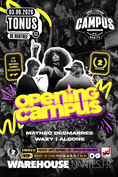Tonus OPENING - Campus du Warehouse
