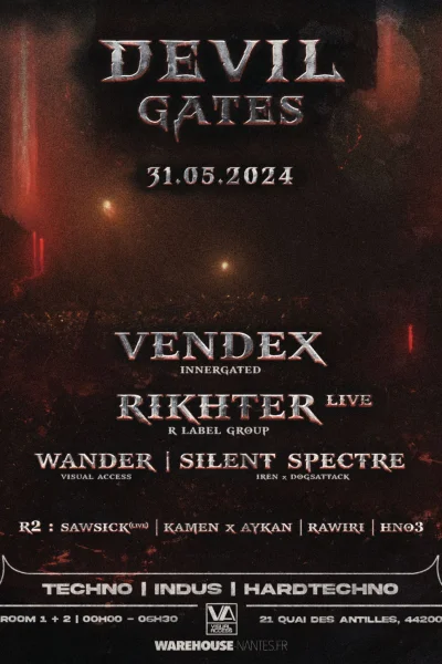 Devil Gates : Belial's Temple w/ Vendex, Rikhter (Live), Wander, Silent Spectre & More